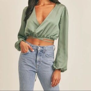 Sage the label wrap top size S